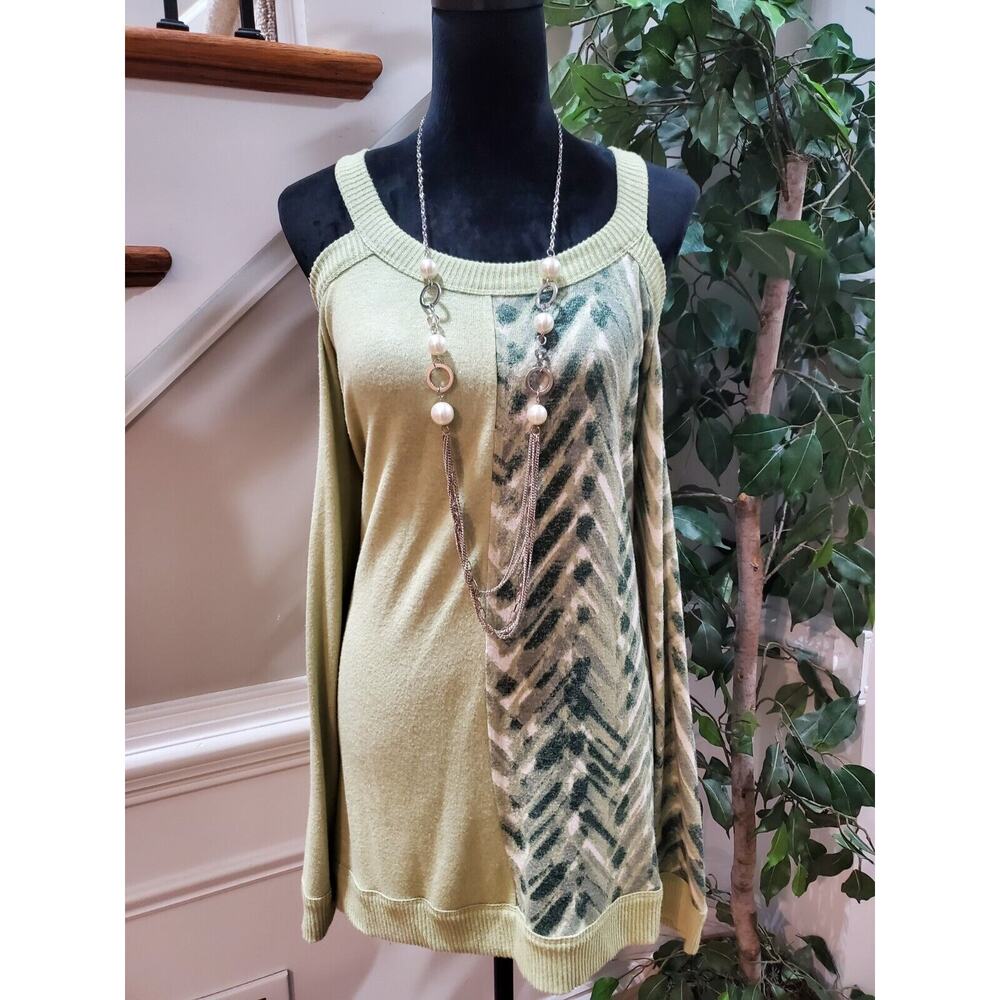 Cato Women's Green Rayon Round Neck Long Sleeve Pullover Casual Sweater 18/20W